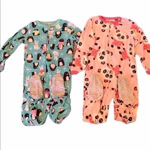 Bundle of two 4t footed pajamas